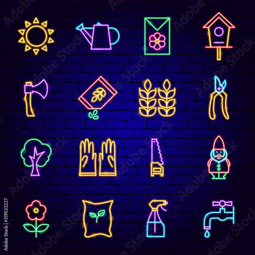 Garden Neon Icons