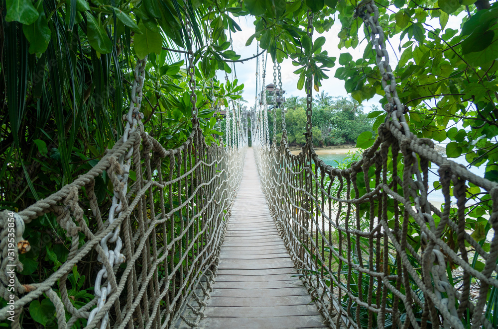 Obraz premium Bridge between two islands
