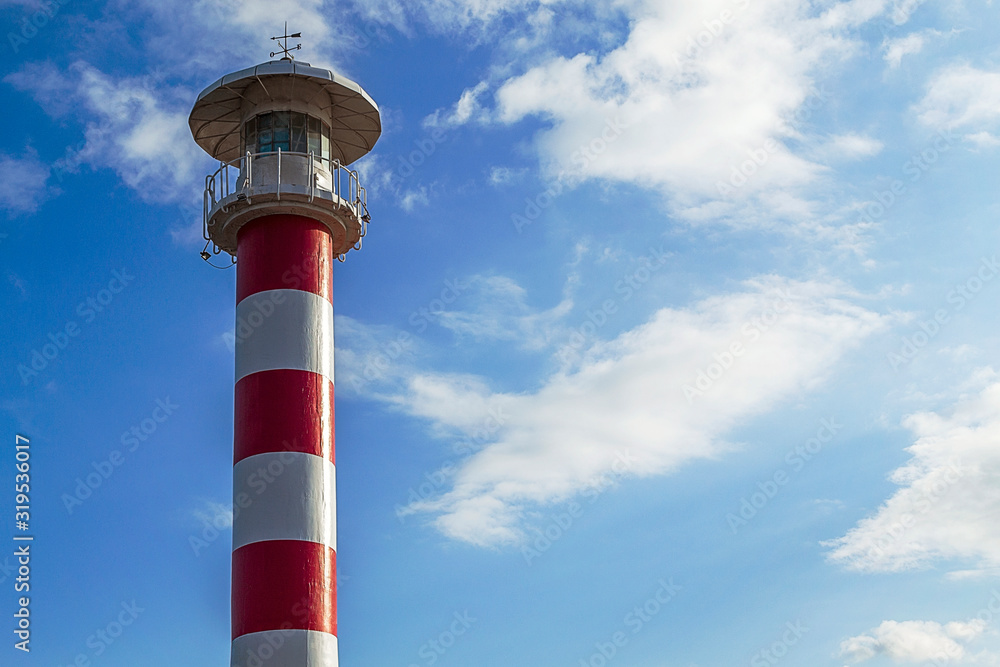 lighthouse in the blue sky