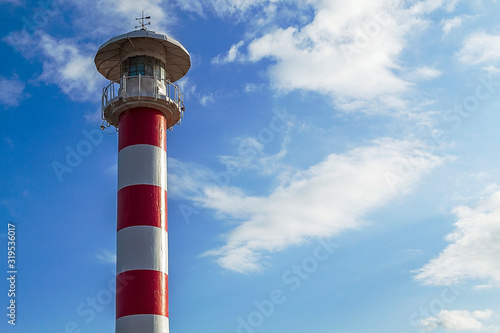 lighthouse in the blue sky