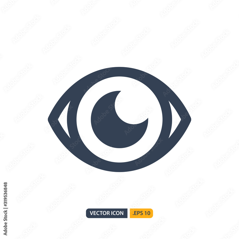 eye icon in Glyph style isolated on white background. for your web site design, logo, app, UI. Vector graphics illustration and editable stroke. EPS 10. eye icon in Glyph style isolated on white background. for your web site design, logo, app, UI. Vector graphics illustration and editable stroke. EPS 10.