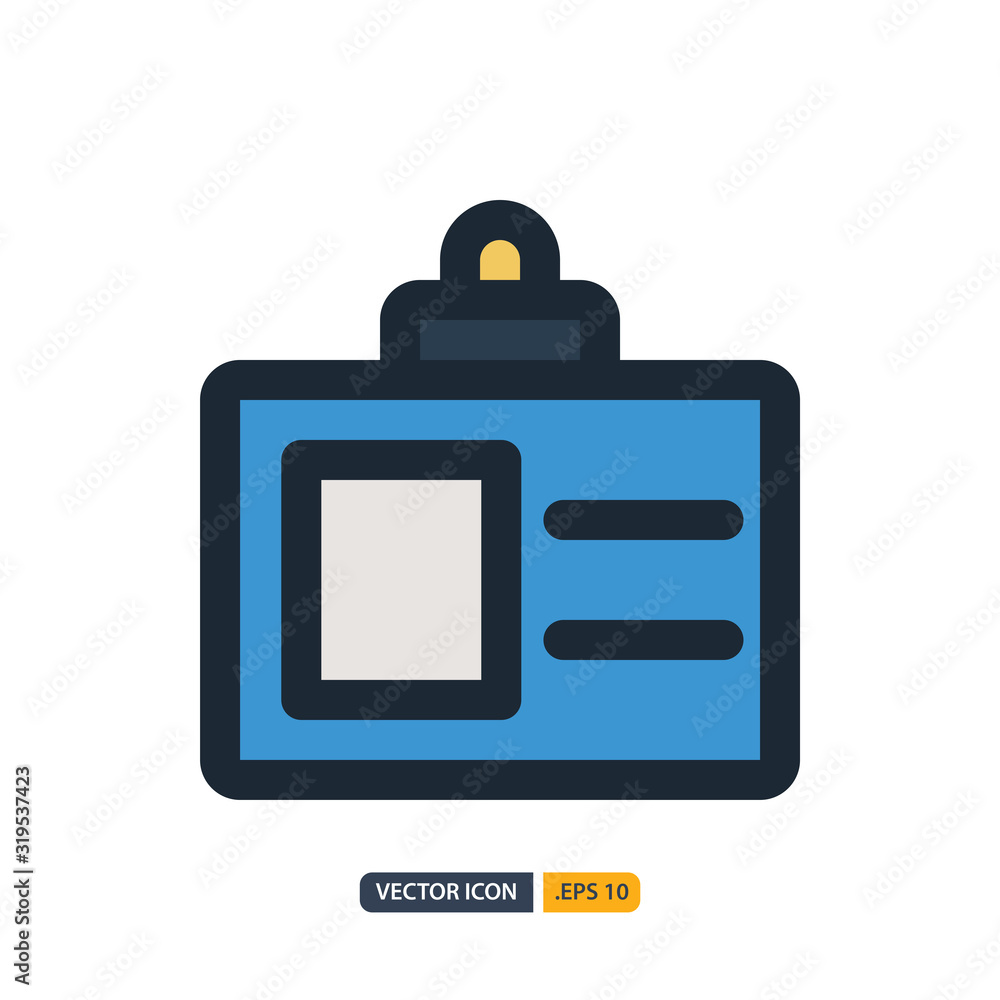 id card icon in Outline Color style isolated on white background. for your web site design, logo, app, UI. Vector graphics illustration and editable stroke. EPS 10. id card icon in Outline Color style isolated on white background. for your web site design, logo, app, UI. Vector graphics illustration and editable stroke. EPS 10.