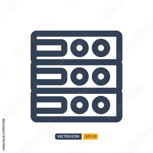 archives icon in Outline style isolated on white background. for your web site design, logo, app, UI. Vector graphics illustration and editable stroke. EPS 10.