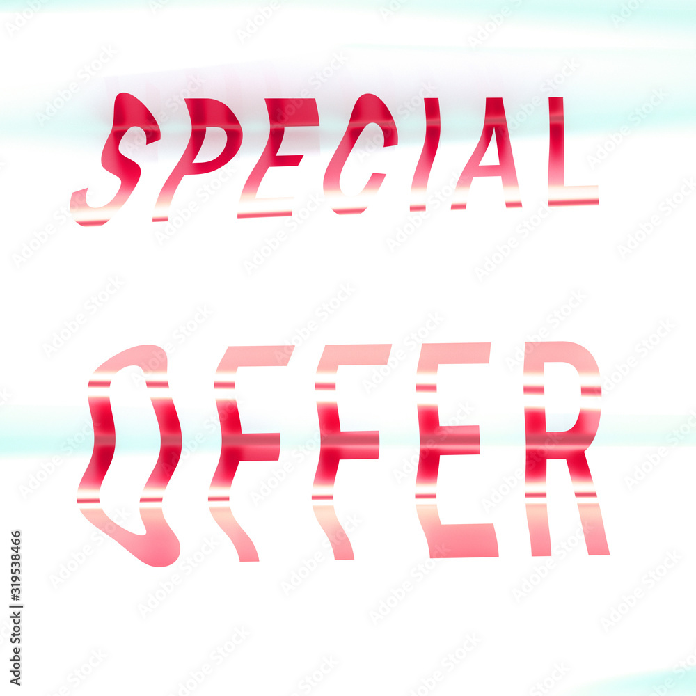 Beautiful luxury flag with a golden congratulation. 3d illustration, 3d rendering.