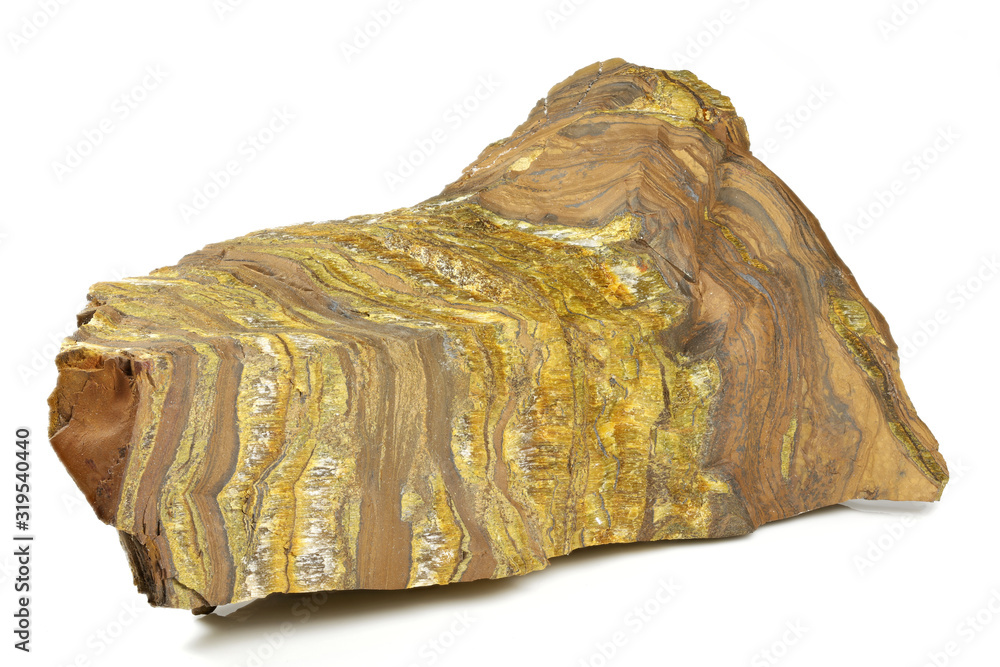 tiger eye from South Africa isolated on white background
