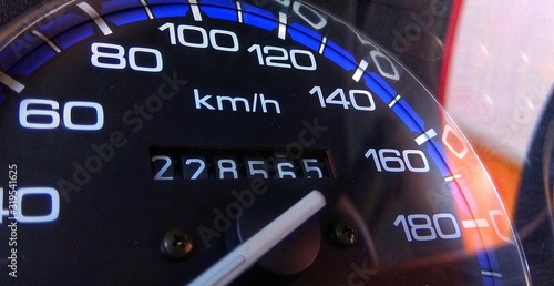 closeup of car dashboard photo