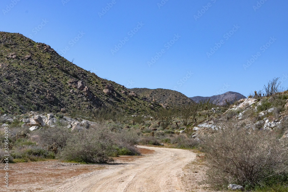 road in desert landscape road in desert landscape