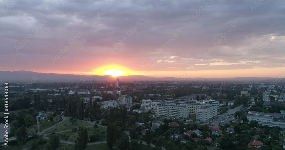 panorama of beautiful sunrise over the city lake panorama of beautiful sunrise over the city lake