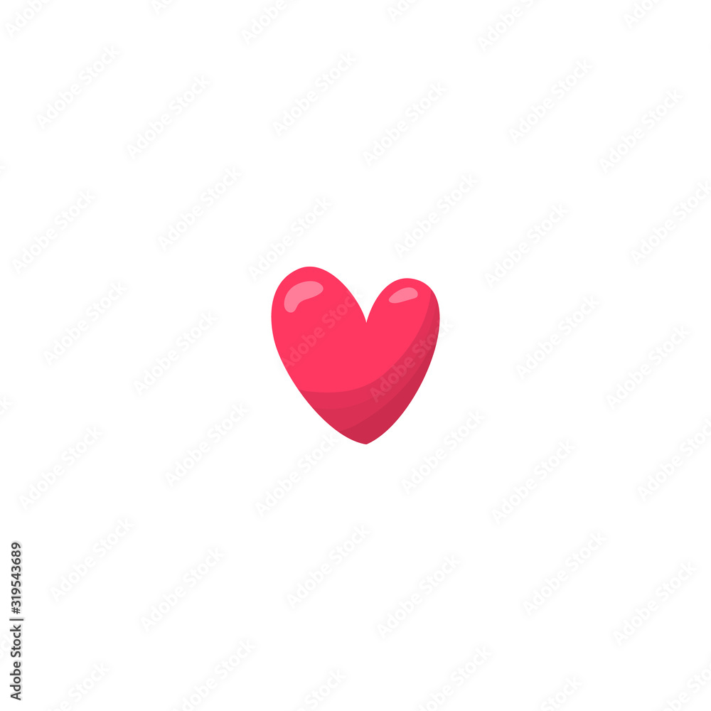 Icon of red hearts. Vector isolated illustration.