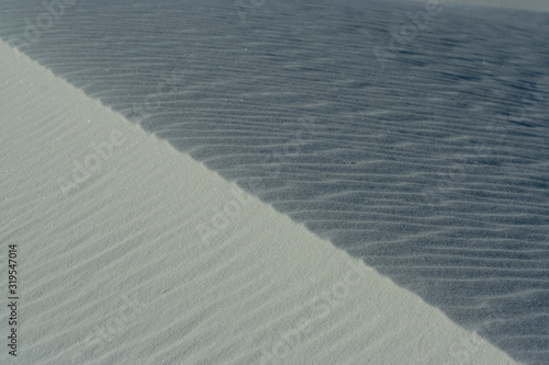 White gypsum sand dunes at White Sands National Park, New Mexico, won photo