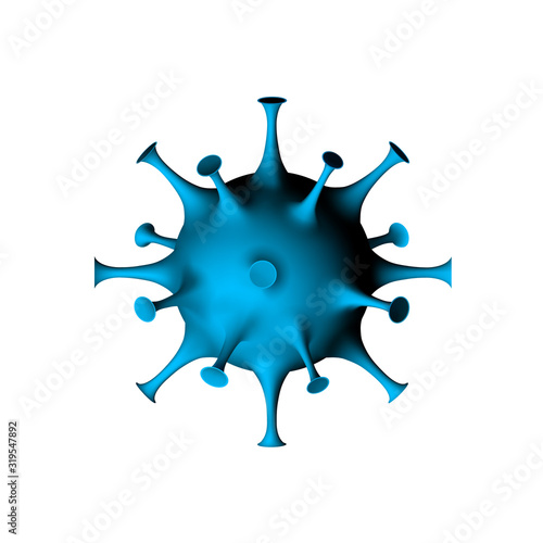 Realistic 3d vector illustration of coronavirus unit