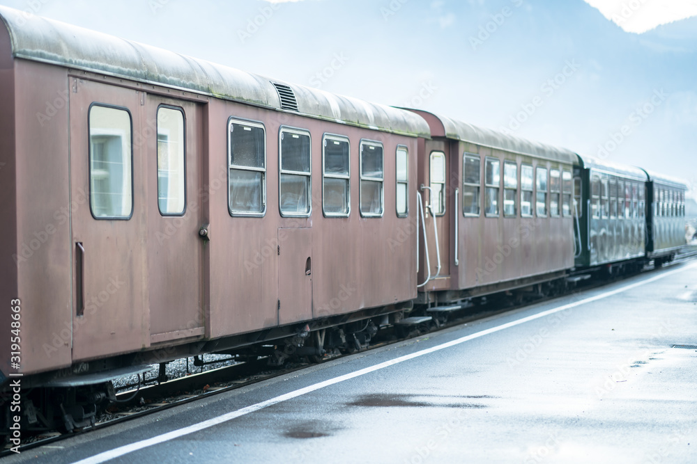 Fototapeta premium Vintage train in a Austria