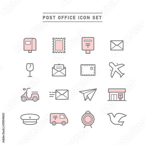 POST OFFICE ICON SET