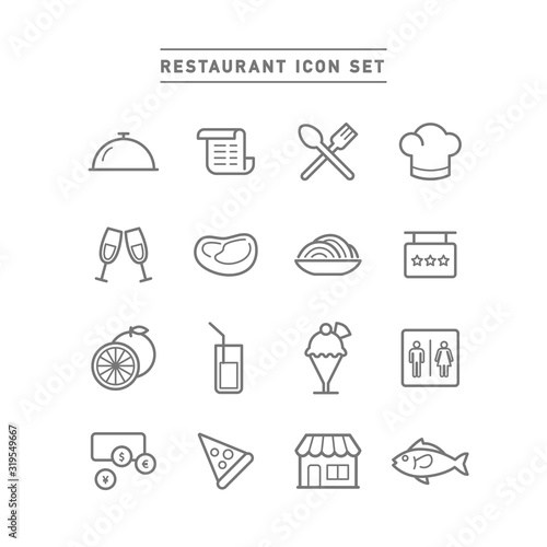 RESTAURANT ICON SET