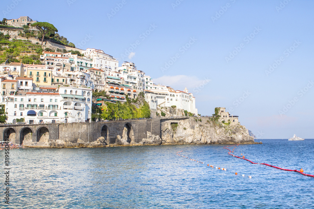 Spiaggia di Atrani - famous beach in Amalfi, Italy