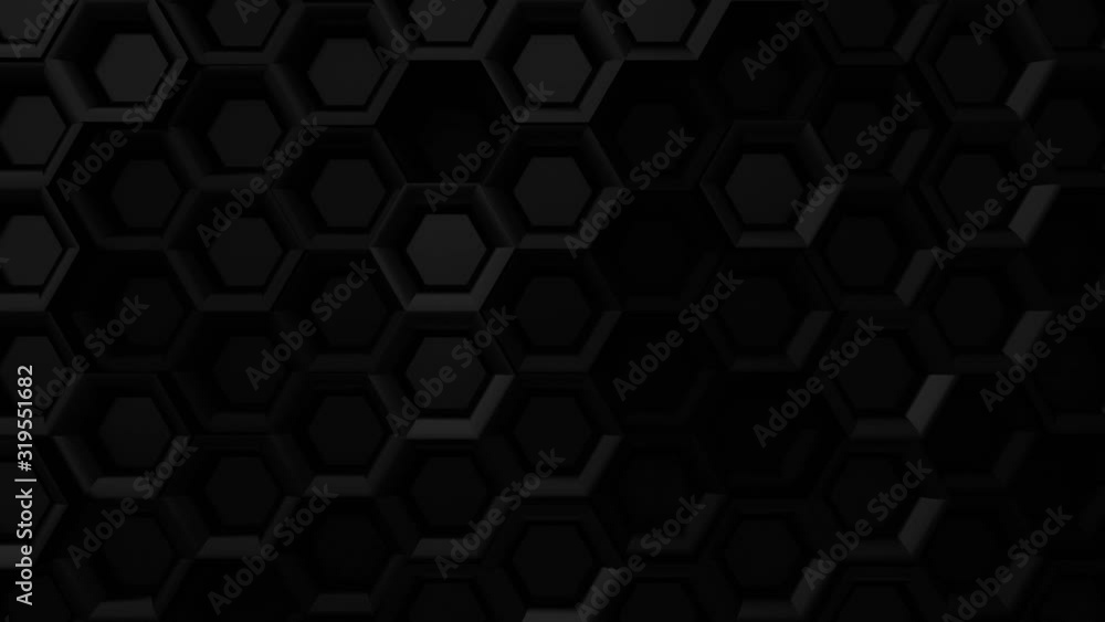 Abstract Hexagon Geometric Surface Loop 7 Black: dark minimal hexagonal grid pattern animation in deep midnight black. Clean background with glossy black hexagon shapes. Space grey. Dramatic feel. 4K
Abstract Hexagon Geometric Surface Loop 7 Black: dark minimal hexagonal grid pattern animation in deep midnight black. Clean background with glossy black hexagon shapes. Space grey. Dramatic feel. 4K