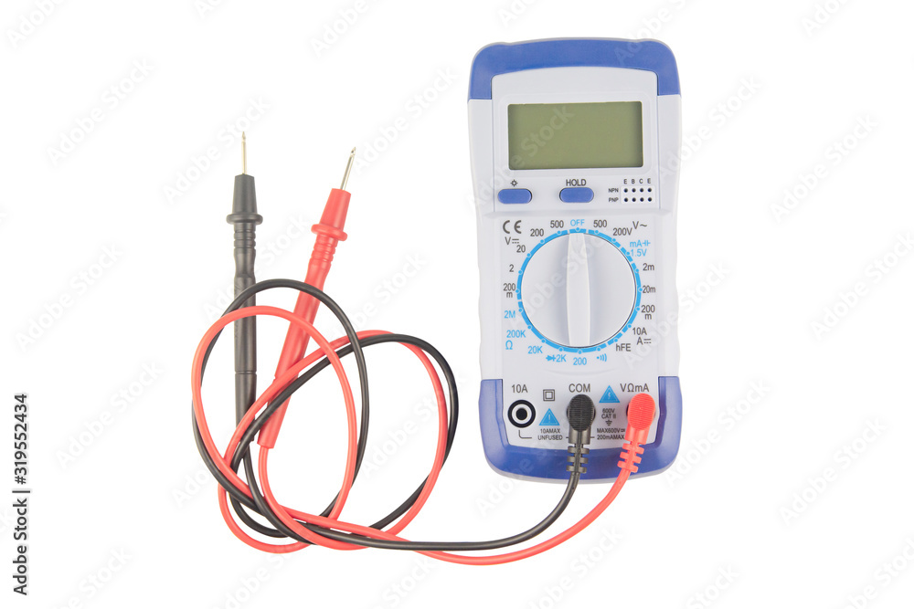 Digital multimeter isolated on white background with clipping path Digital multimeter isolated on white background with clipping path