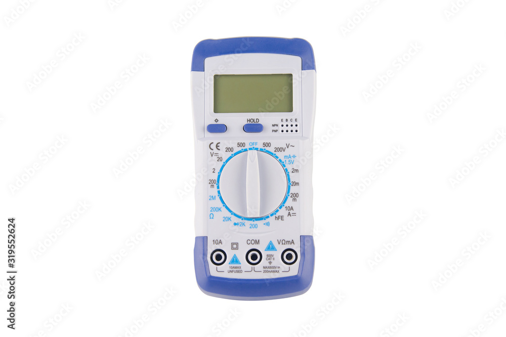 Digital multimeter isolated on white background with clipping path Digital multimeter isolated on white background with clipping path