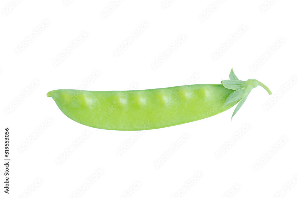 Sugar Pea, Snow peas isolated on white background with clipping path. Sugar Pea, Snow peas isolated on white background with clipping path.