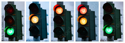 sequence of traffic lights in Germany photo