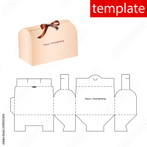 Retail Box Box with Die Cut Template