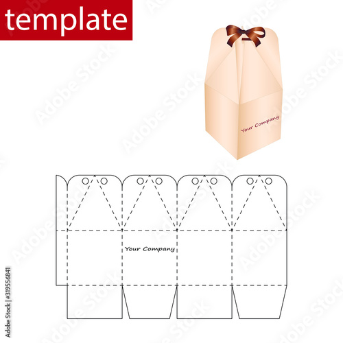 Retail Box Box with Die Cut Template