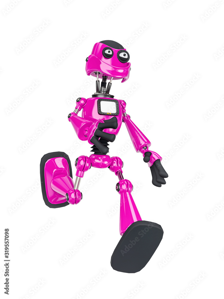 robot cartoon running robot cartoon running