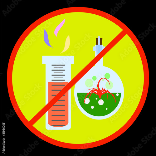 Science chemical and medical research equipment in lab realistic background vector illustration