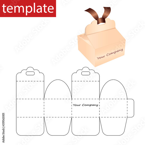 Retail Box with Die Cut Template