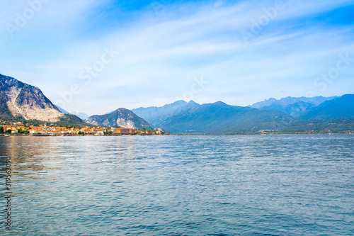 Sunset landscape of Lake Maggiore, Italy
