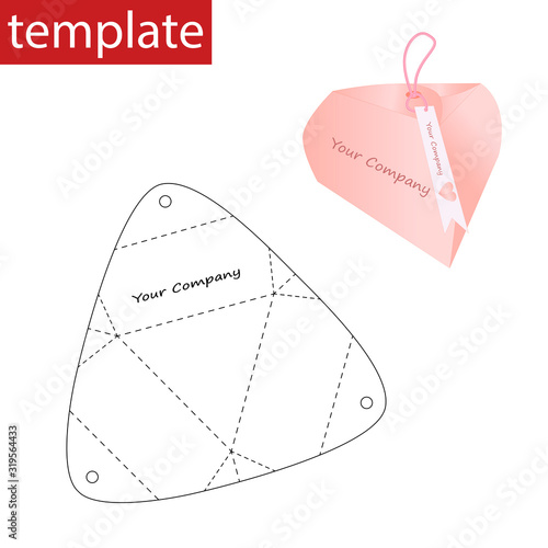 Retail Box Box with Die Cut Template