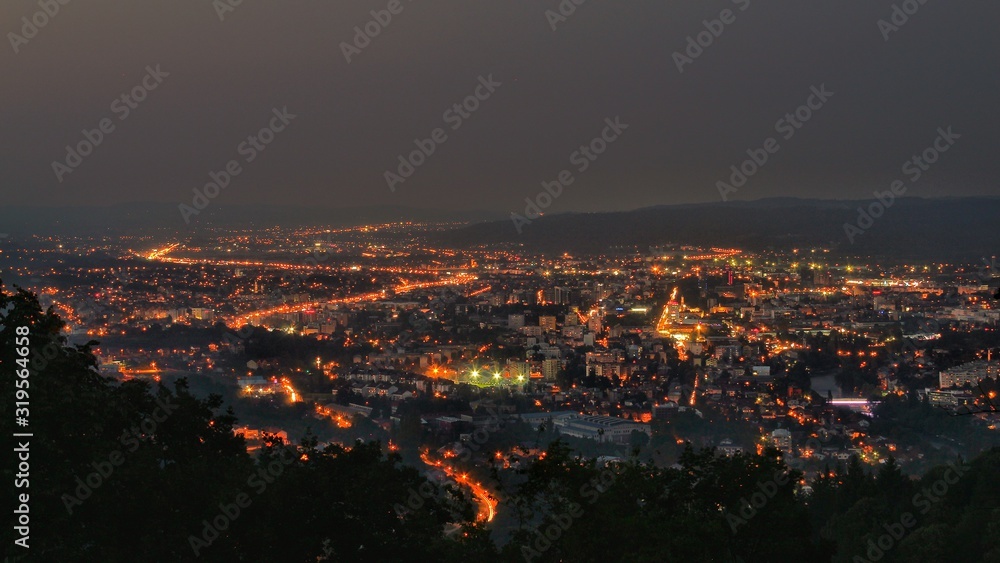 Fototapeta premium Banja Luka city at night