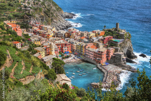 The Beautiful Village of Vernazza in Cinque Terre, Italy