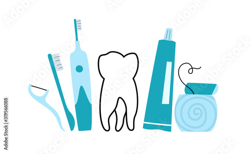 Vector isolated illustration of tooth 