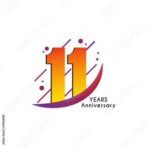 11 Years Anniversary Template Design