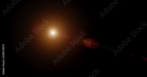 Lens Flare Effect, 3d render