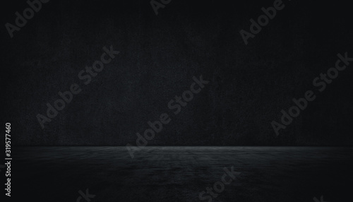 Empty spotlit dark concrete background. 3d render.
