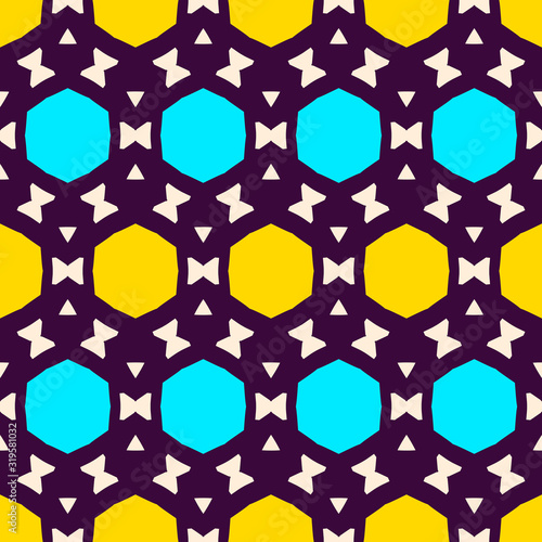 Bright seamless pattern with geometric ornament.