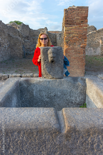 Italy, Pompeii, remains of the city buried by the eruption of ashes and lapilli of Vesuvius in 79.