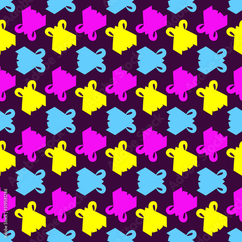 Seamless pattern with bright colorful geometric elements.