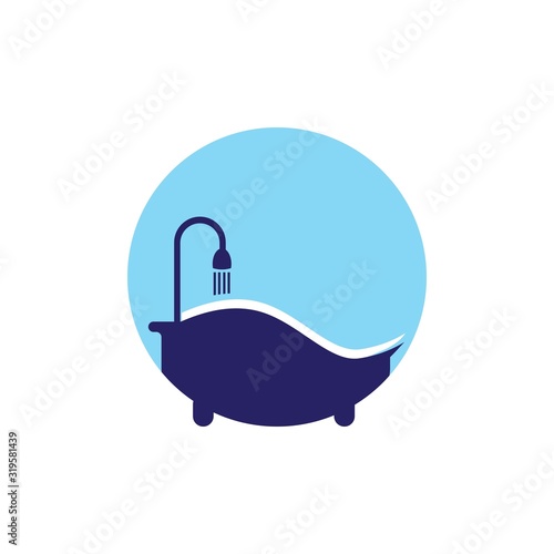 bathtub logo vector