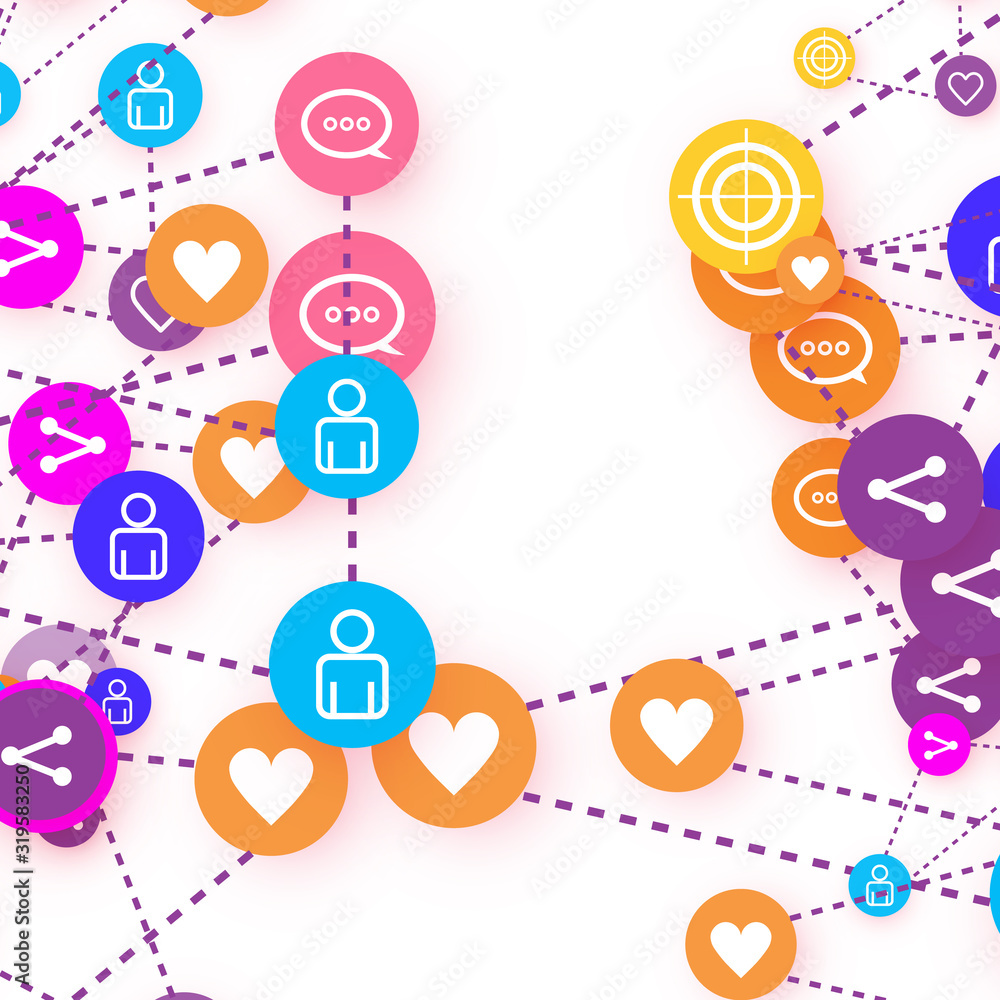 Social media marketing, Communication concept. Social media marketing, Communication concept.