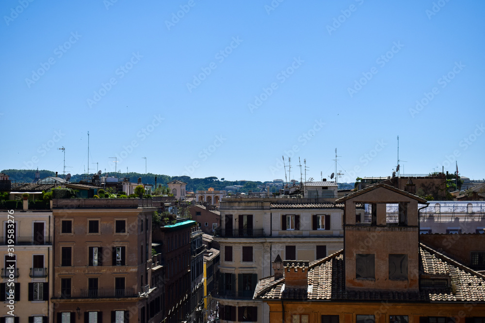 vista aérea de la ciudad de Roma, Italia.