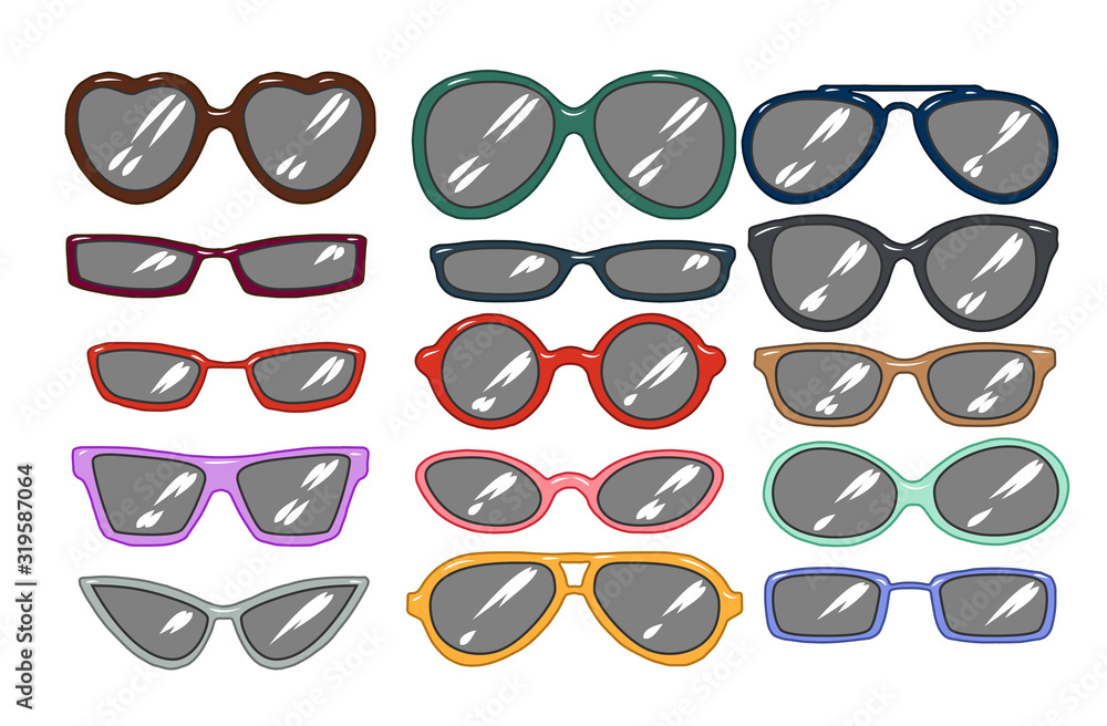 sunglasses vector set collection graphic clipart design