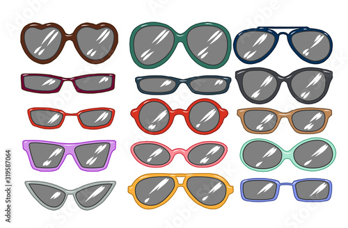 sunglasses vector set collection graphic clipart design