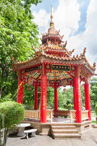 Chinese pavilion in Lumphini park, Bangkok, Thailand