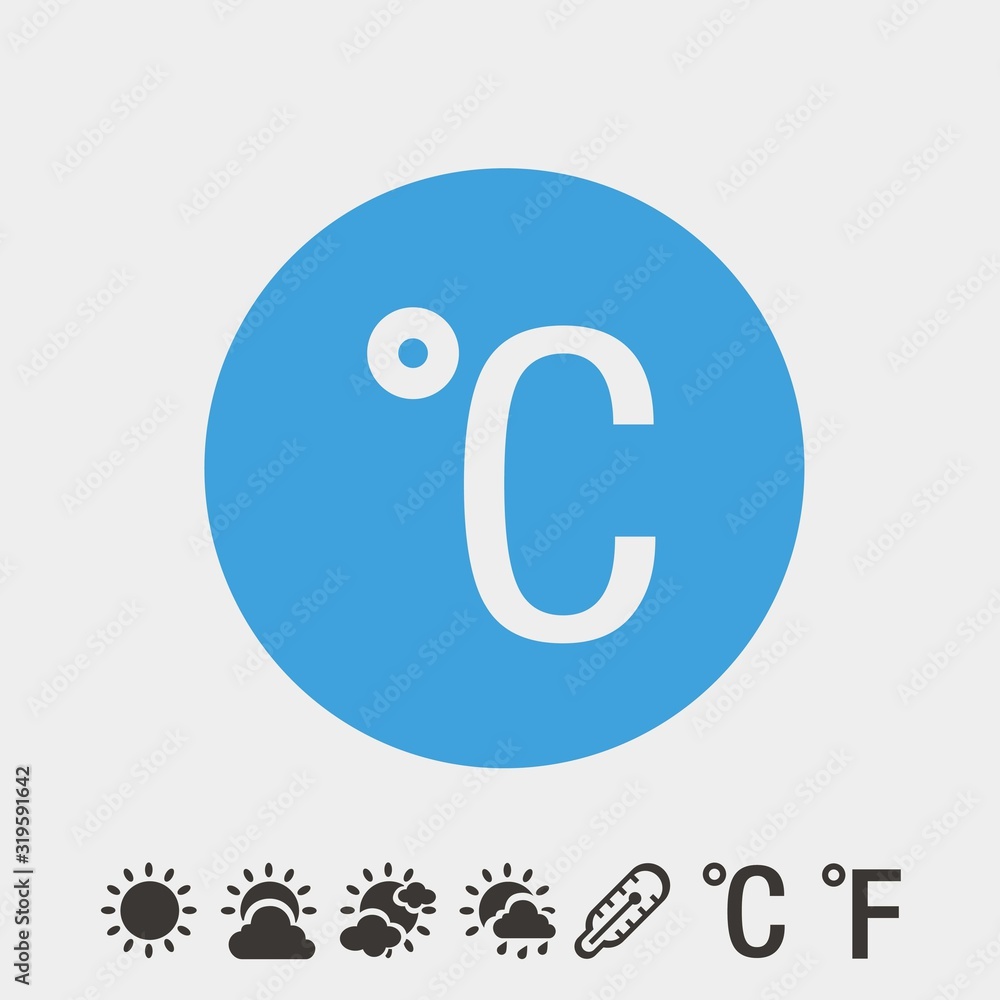 degrees celsius icon vector illustration symbol for website and graphic design degrees celsius icon vector illustration symbol for website and graphic design
