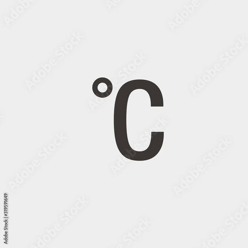 degrees celsius icon vector illustration symbol for website and graphic design photo
