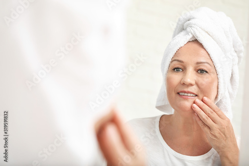 Beautiful mature woman with...
