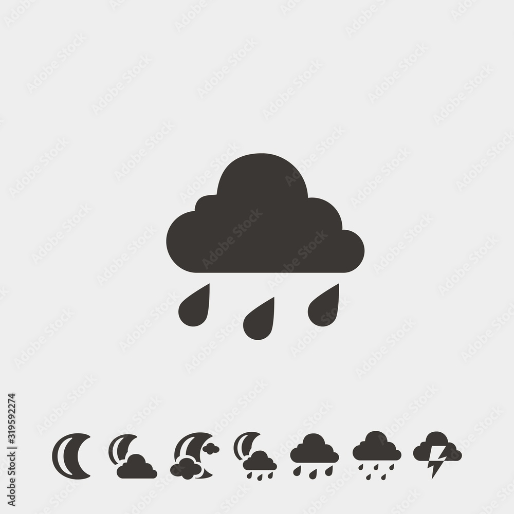 raining cloud icon vector illustration symbol for website and graphic design raining cloud icon vector illustration symbol for website and graphic design